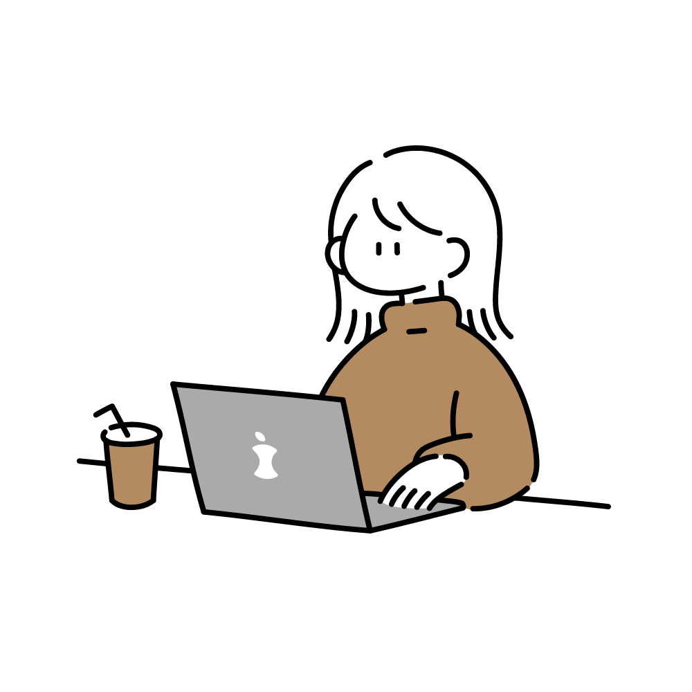 PCを使う女の子